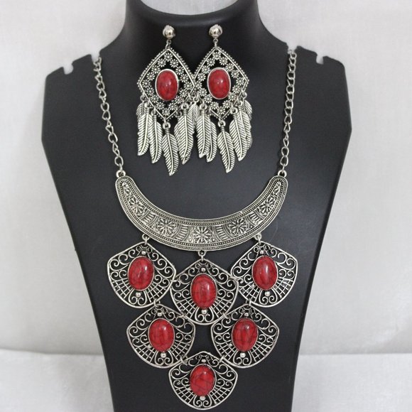 Jewelry - Red Oxidised Jewellery Red Oxidised Earrings